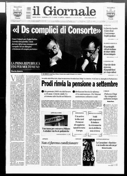 Il giornale : quotidiano del mattino